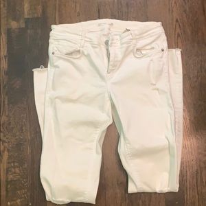 Zara Trafaluc White Skinny Jeans